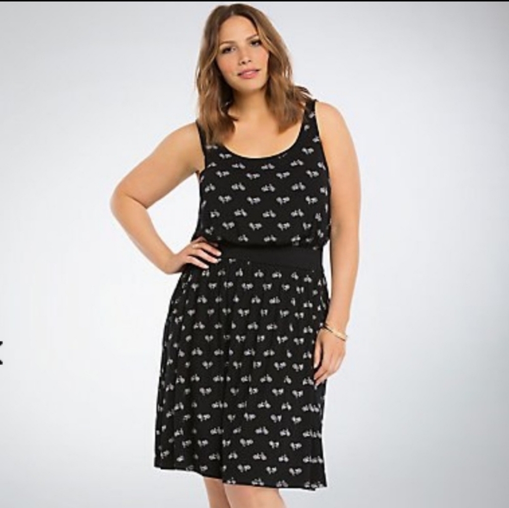 Torrid Bicycle Print Jersey Casual Dress